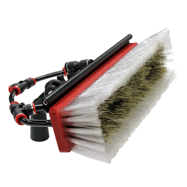 

40ft water fed pole brush for window cleaning washing tools telescopic, Black+red