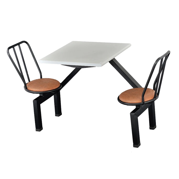 
2 Seats Restaurant School Canteen Cafeteria Dining Tables And Chairs 