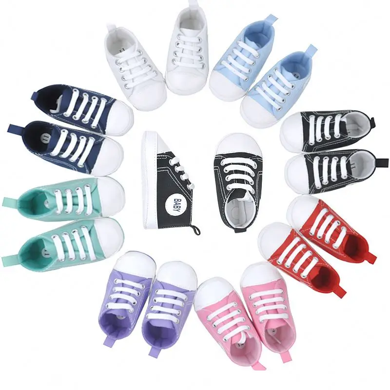 

Fashion Soft Canvas Newborn Baby Shoes Casual Baby Girl Boy Shoes Sole Infant Toddler Shoes First Walkers