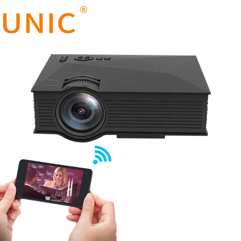

UNIC UC68S dowlab new hot high lumens cheap movie portable projector UC46 upgraded home theater support OEM ODM video projectors, Black/white