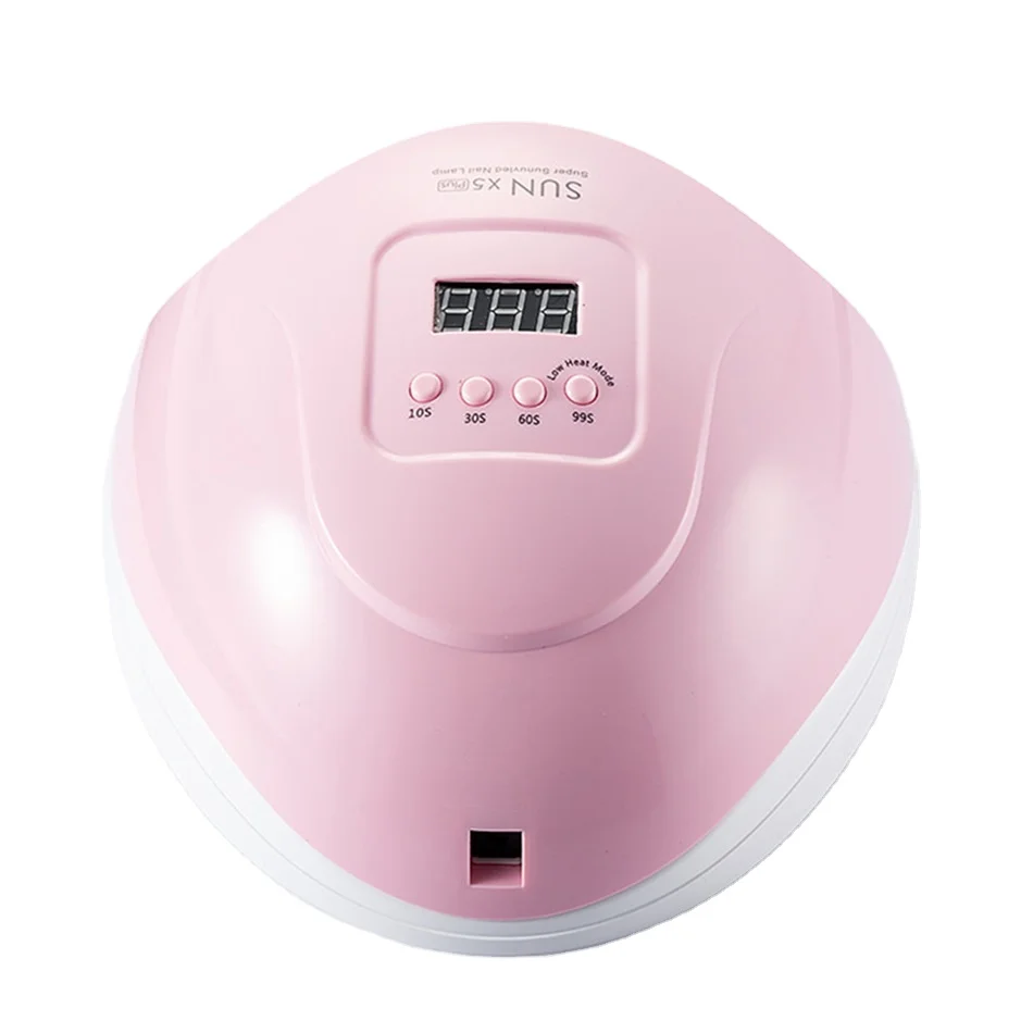 

SUNX5 72/36/6W UV LED Nail Lamp Manicure Nail Dryer For All Gels Polish Sun Light Infrared Sensing 30/60/99s Timer LCD Display, White pink