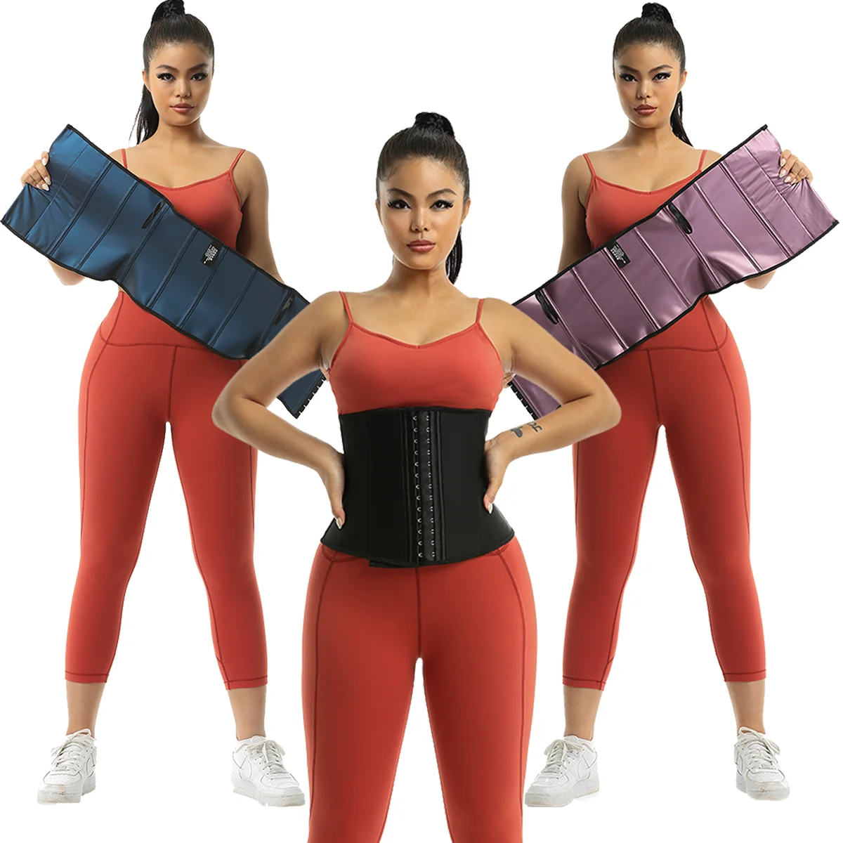 

fashion double band waist trainer bodysuit latest, As show