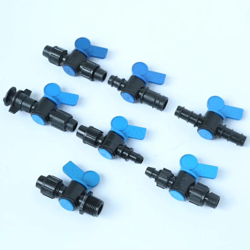 

Agricultural irrigation valve Plastic hose barb pp/pom irrigation mini valve Water-saving system, Black and blue