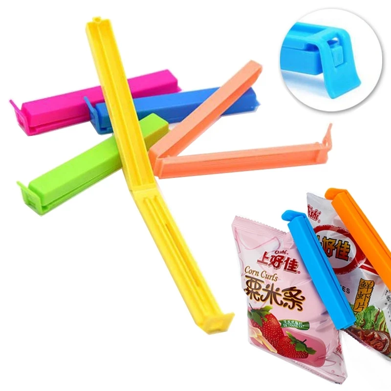 

CL140 Household Food Snack Storage Seal Sealing Bag Clips Sealer Clamp Food Bag Clips Kitchen Tool Home Food Close Clip, 6 colors