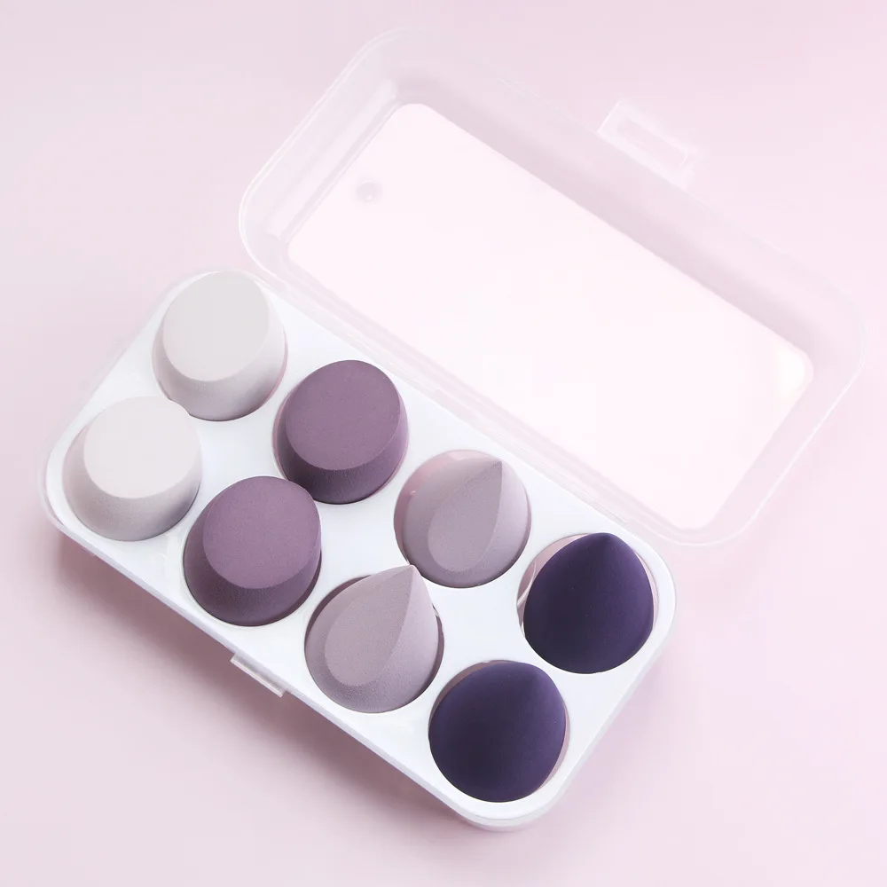 

Fast Shipping Soft Skin-Friendly Makeup Sponge 2020 Amazon Hot Sale Makeup Puff 8pcs per Set Non-Latex Beauty Egg Puff Maker, Multiple colors