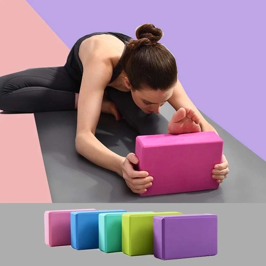 

9 Colors Pilates EVA Yoga Block Brick Sports Exercise Gym Foam Workout Stretching Aid Body Shaping Health Training for Women