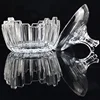 China Glass Jar Factory 0.6kg Crystal Lovely Glass Sugar Storage Container And Candy Jar With Lid