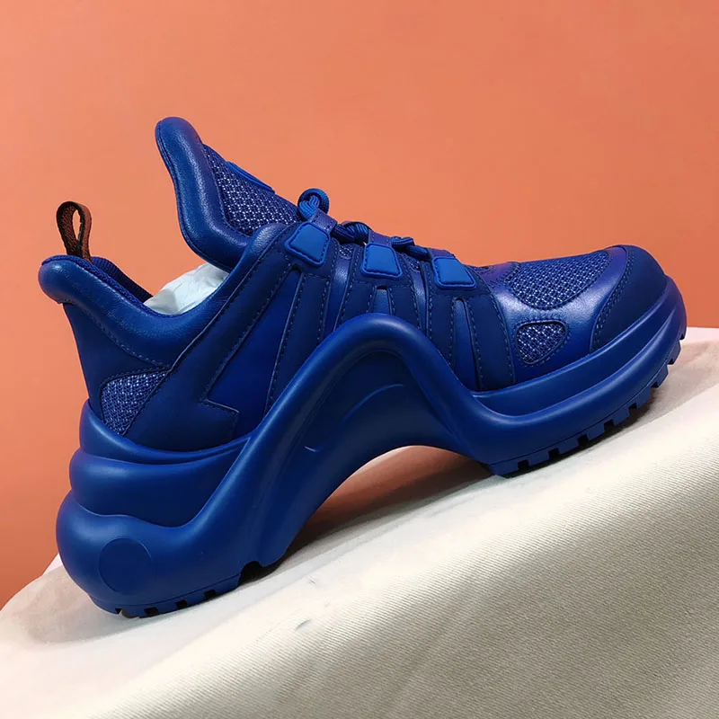 

Solid Blue women shoes Luxury brand Designer woman sneaker Size  model CX41205