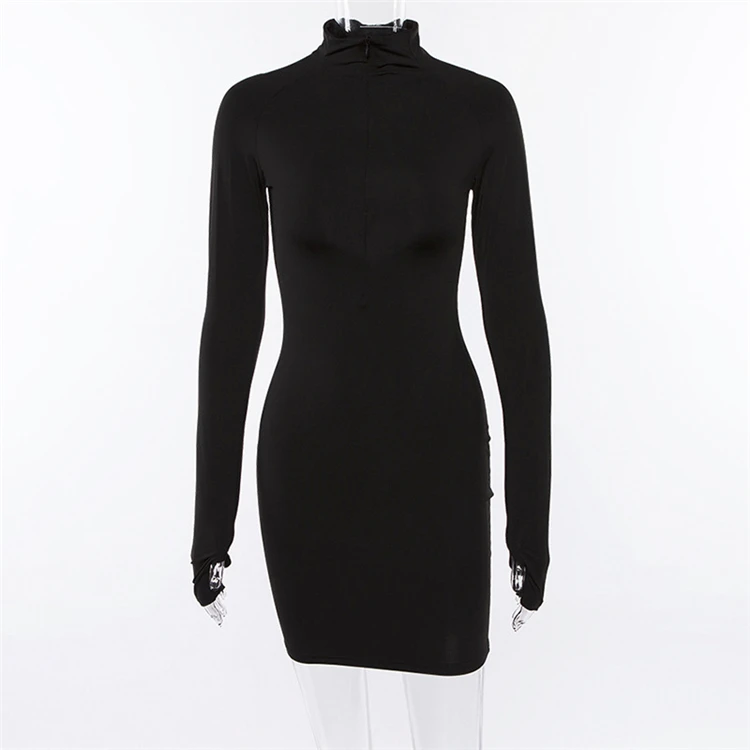 C4244 2020 new arrivals solid color women fitness mini evening dress for club party sexy clothing
