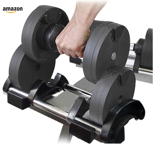 

Amazon hot kit buy bodybuilding cheapest price online 32kg china shop weights gym equipiment fitness set adjustable dumbbell, Black