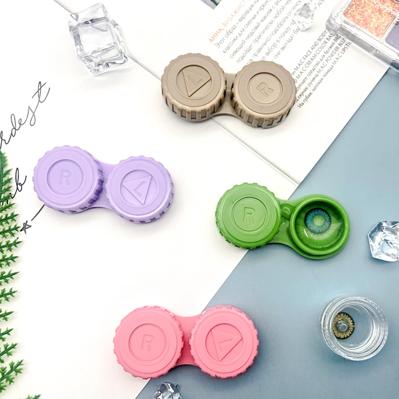 

24 Hours Online Plastic Travel Custom Logo Color Pink Multi Case For Contact Lenses, 7 colors