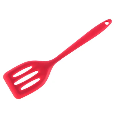 

High- resistant silicone Leakage shovel scratch resistant, non stick pot easy to clean thickened, Red/black