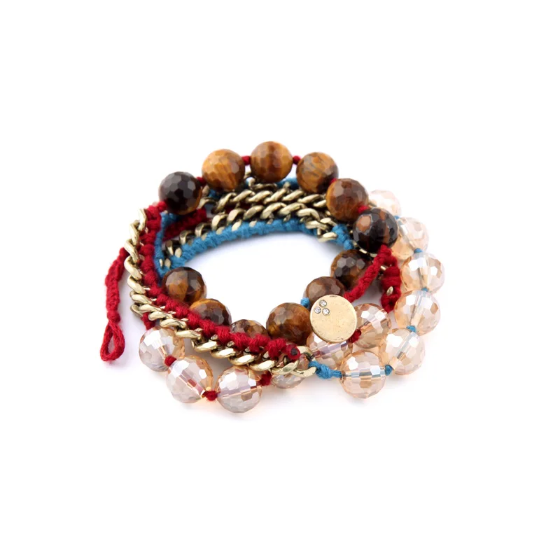 

sl00521 Kiss Me Handmade Jewelry Women Fashion Blue Pink Multilayer Rope Cotton Braid Bohemian Seed Bead Bracelet