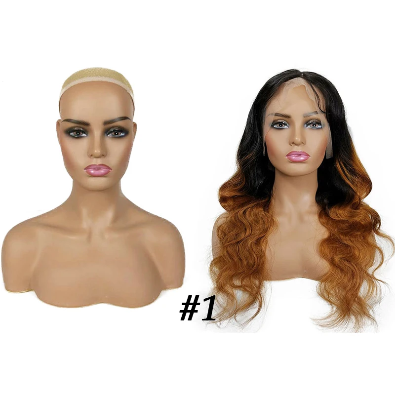 
Wig Mannequin Head And Bust Realistic Female Bald Wig Display Stand Afro Mannequin Head with Shoulders 