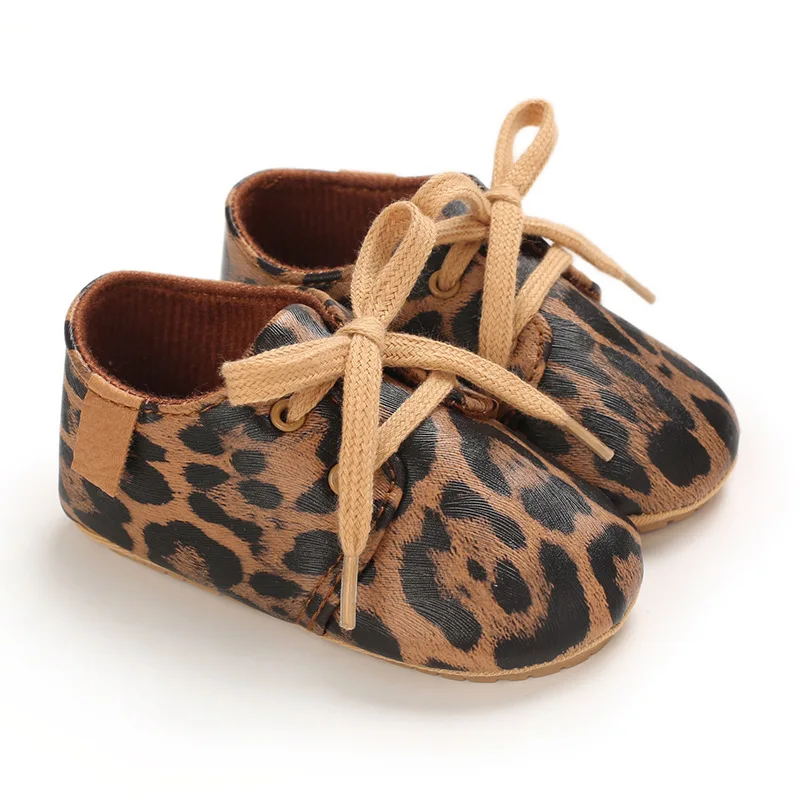 

New Baby Shoes Retro Leather Boy Girl Multicolor Toddler Rubber Sole Anti-slip First Walkers Infant Newborn