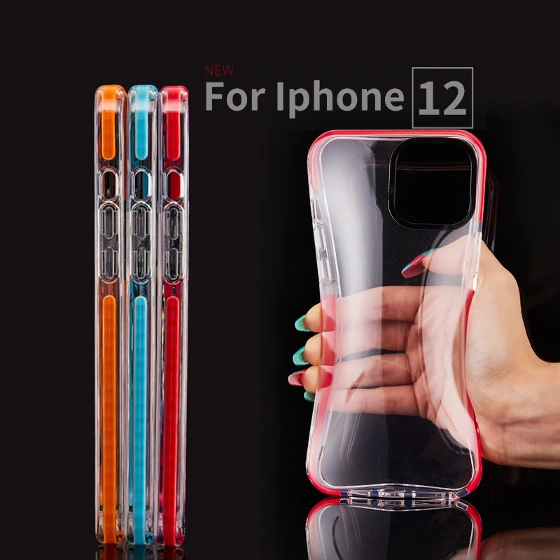 

New luxury mobile accessories shockproof phone cover clear tpu case for iphone 12