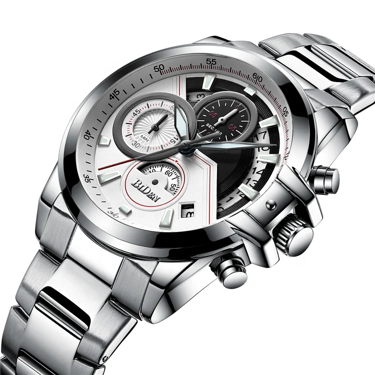

2018 BIDEN Mens Sports Casual Chrono Quartz Watches Luxury Brand Man Watch Chronograph Wristwatch Men Reloj cronografo