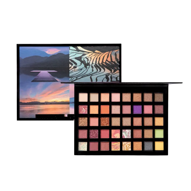 

40 color shimmering powder pearlescent natural eye shadow plate, Muliti-color