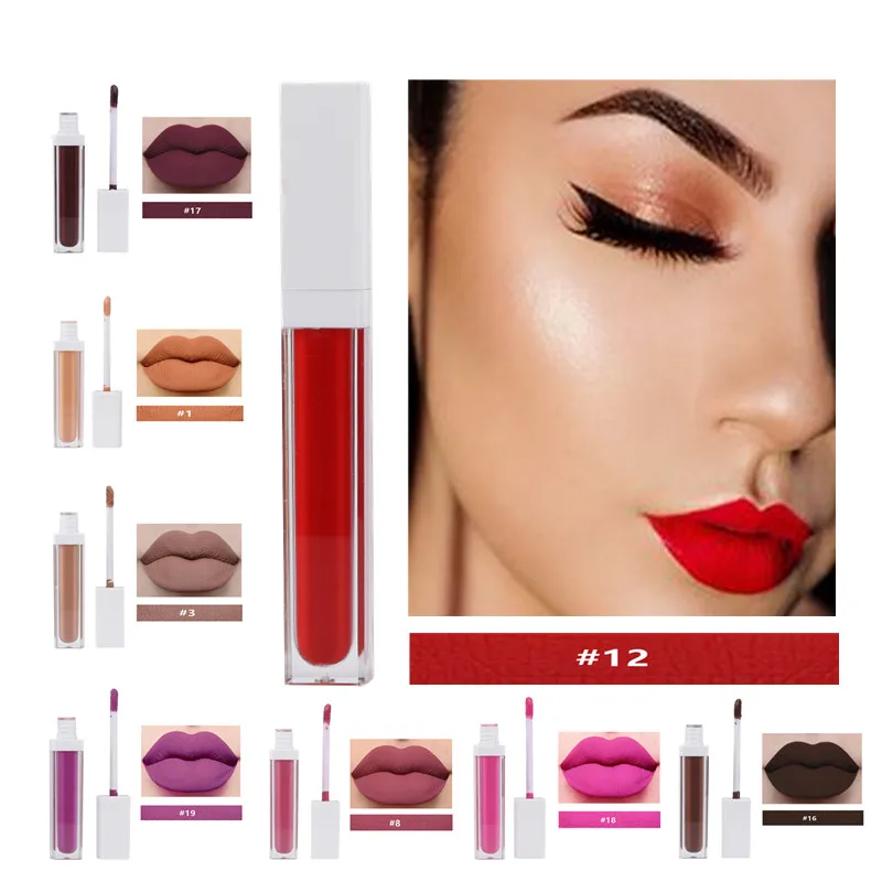 

China Newest long lasting lip kit private label matte liquid lipstick set private label 2 in 1 lip gloss with lip liner set