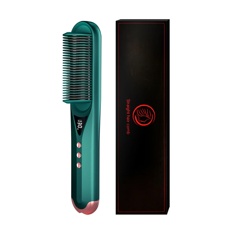 

Home Use Portable Hot Comb Hair Straightener Brush