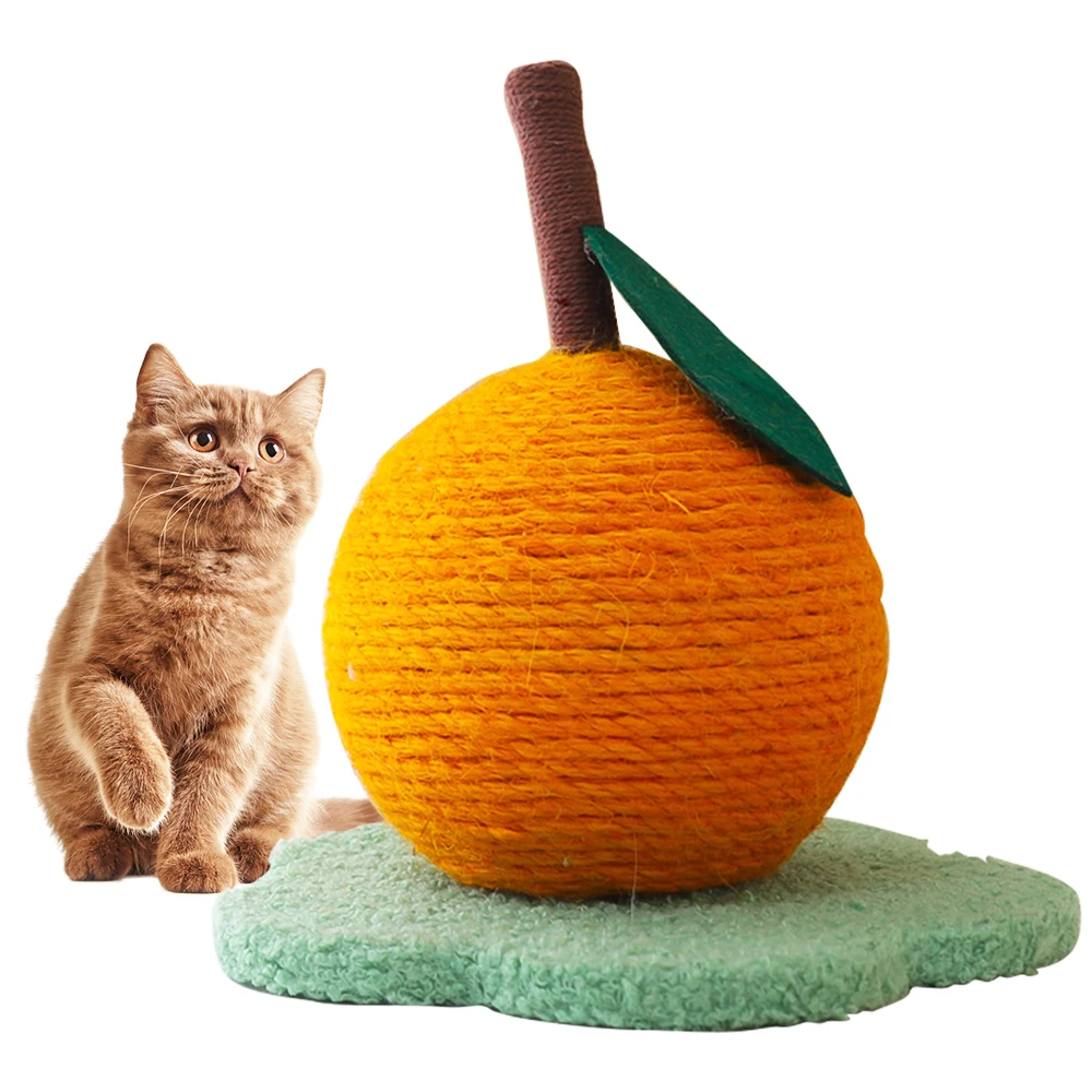 

Cat Scratch Board Small Grinding Claws Funny Scratch Ball Orange Seamless Cat Scratch Ball