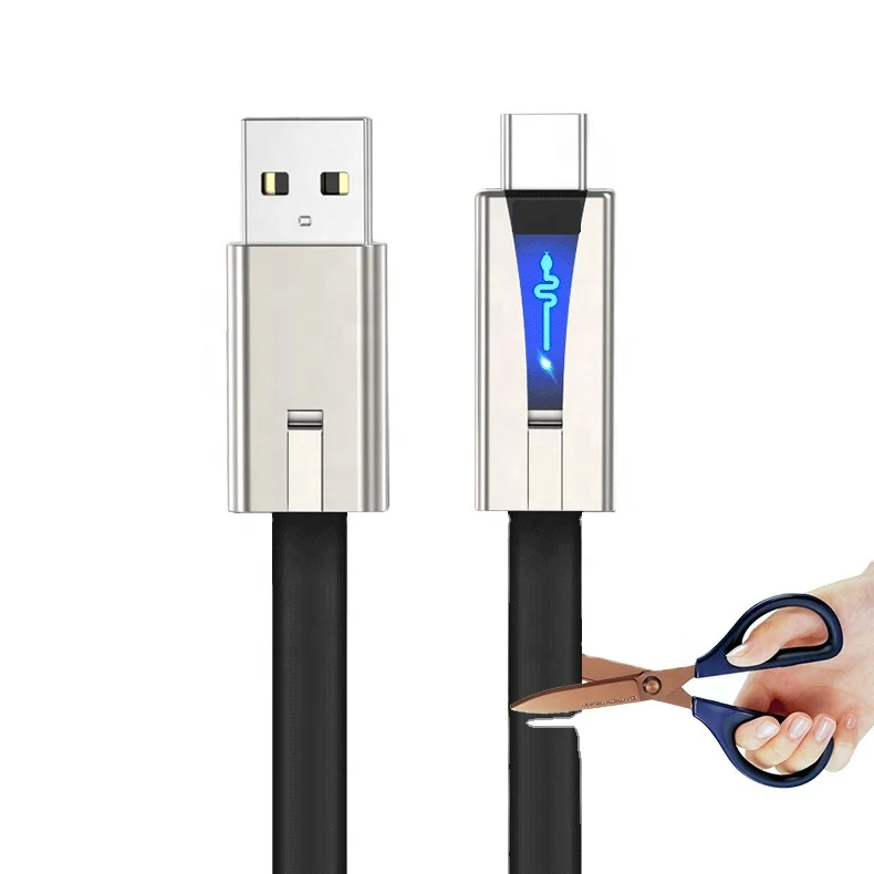 

New Trendy LED Light Reutilizable Cable Data Transfer 66W PD Renewable USB Cable Repairable for Iphone for Samsung for Huawei