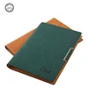 Colorful leather traveler's loose leaf notebook with pen spiral binding
