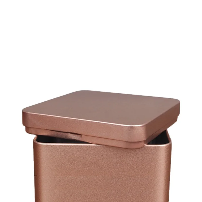 Star Packaging Custom Square Tinplate Boxes Sliding Lid for Chocolate Tea Coffee Cookies Candle Craft-PVC Recycled Materials