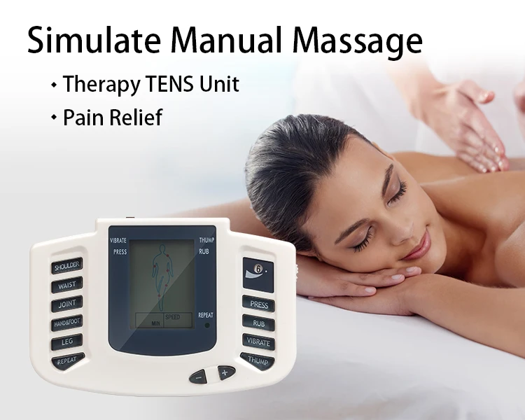 Tens Unit Digital Therapy Machine Ems Muscle Stimulator Electrodes