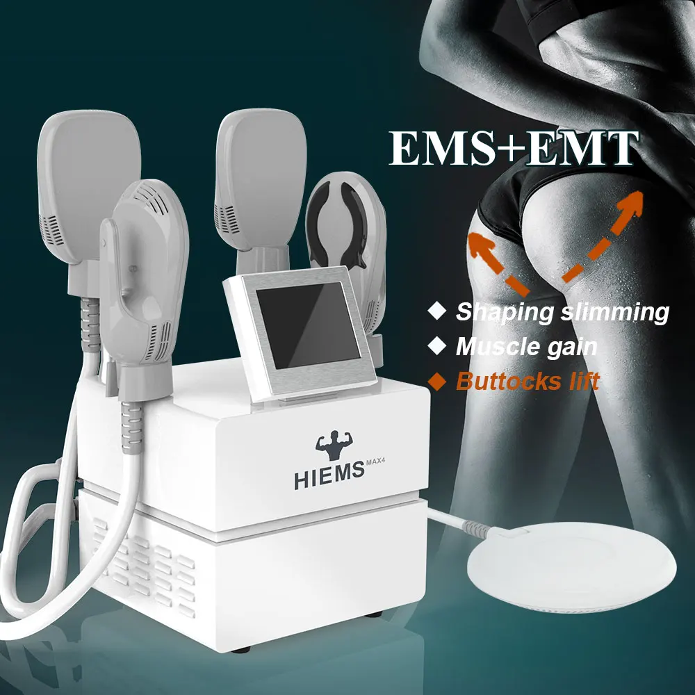 

HIEMT 4 Handles EMT+EMS Muscle Stimulator EMS tech body Slimming Sculpt HIEMS MAX4 Beauty Machine for salon spa slim