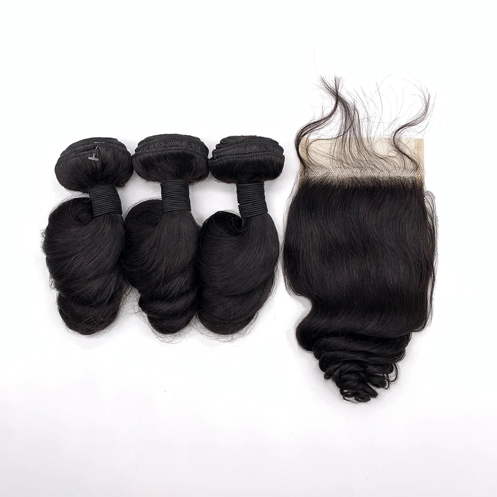 

Wholesale Quality Grade 10a Loose Wavy Human Hair, 30 Inches Cuticle Aligned Loose Wave Brazilian Hair Bundles