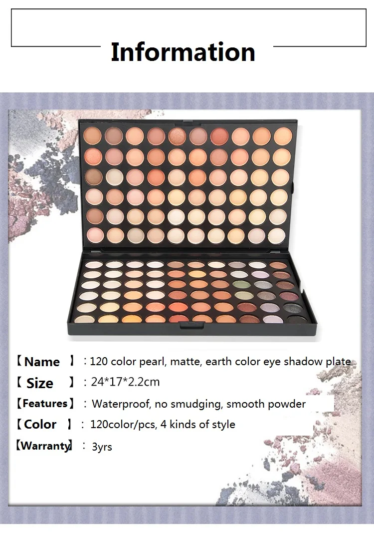 Pro X120 Full Eyeshadow Palette 2 Makeup Palletes Each 60 Colors Eye Shadow Makeup Cosmetics 