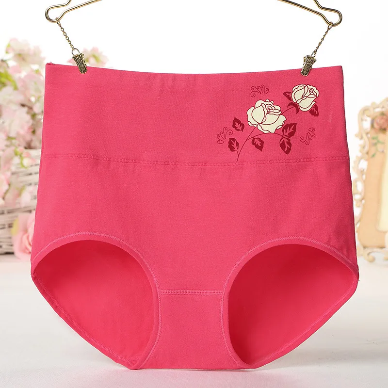 

Printed pure cotton postpartum abdomen-high-waist factory wholesale ladies underwearn thong nylon women's panties