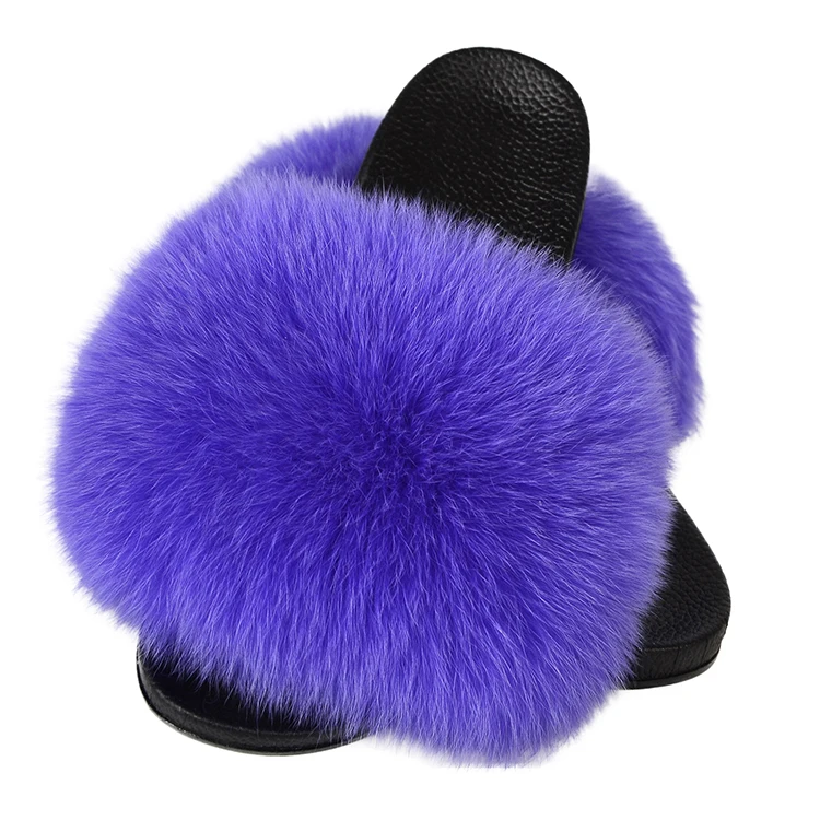 

Ladies Fur Slides Furry Women Slippers Flip Flops Sliders Sandals Shoes Sizes Comfy Sliders, 6 colors as pictures