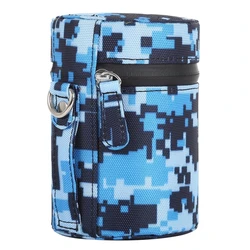 Factory Direct 11x8x8cm Camouflage Color Camera Lens Bag Large Lens Case Zippered Cloth Pouch Box for DSLR Camera Lens