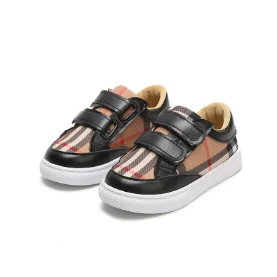 

Factory supply casual relax Soft relax style children shoes Classic Elastic Breathable Girl boy kids shoes, Black/white