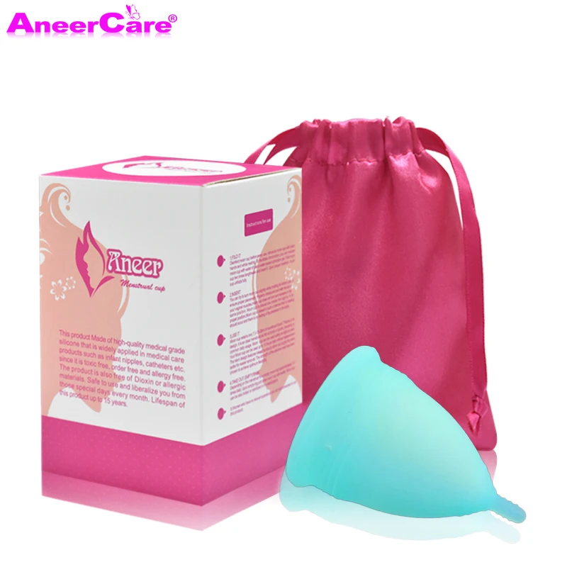 

CE Certified 100% Platinum Medical Silicone Lady Menstrual Cups Reusable Female Menstrual, Purple and pink