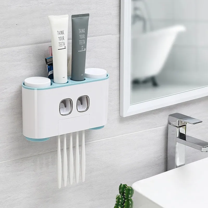 

2021 Auto Bathroom Wall Mount Automatic Ecoco Squeezing magnetic adsorption toothbrush holder, As photo or customized