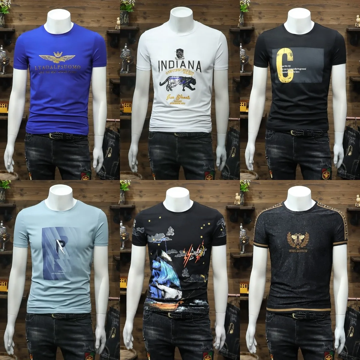 

Low price wholesale cotton men's short sleeve T-shirt