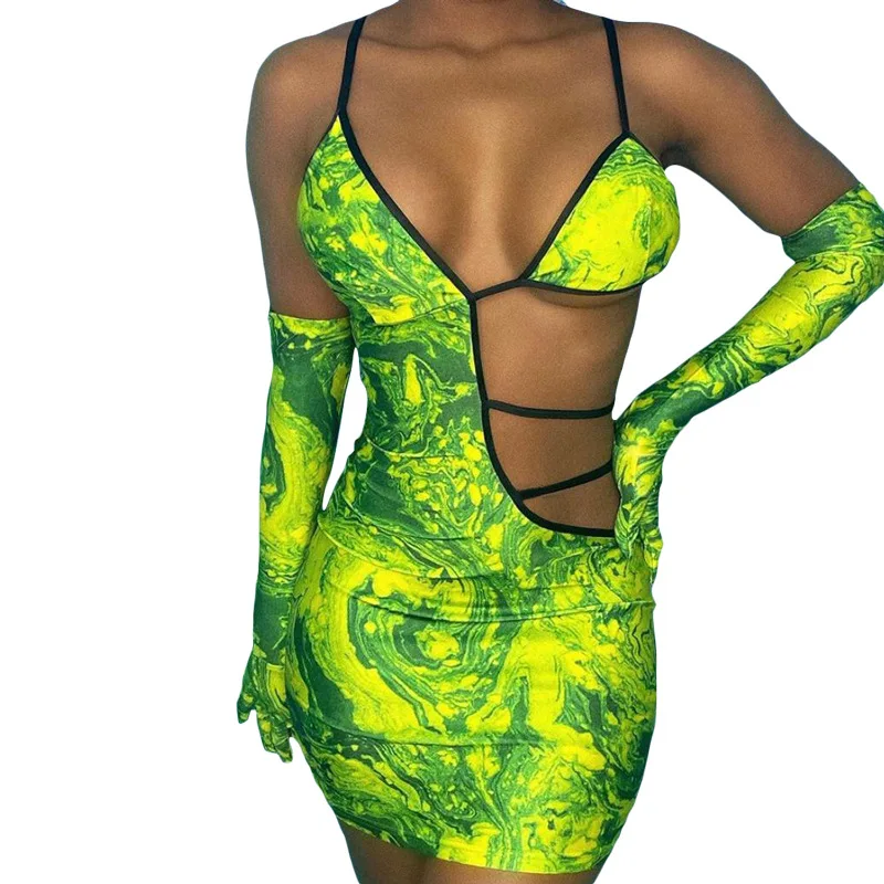 

NS033 v neck skirts women high waist summer sleeveless dress woman dresses new arrivals 2021