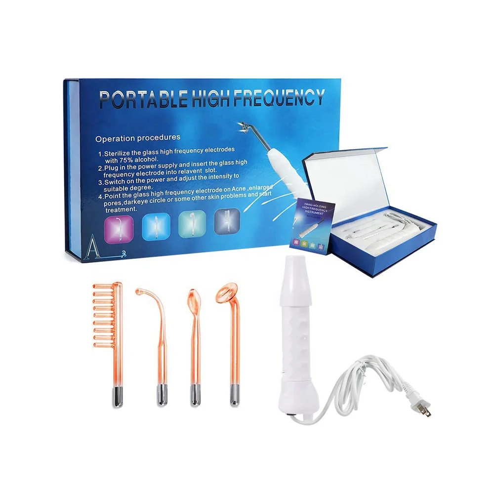 

Professional High Frequency Facial Ray Beauty Machine Violet Ray Wand 4 Electrodes Violet Ray