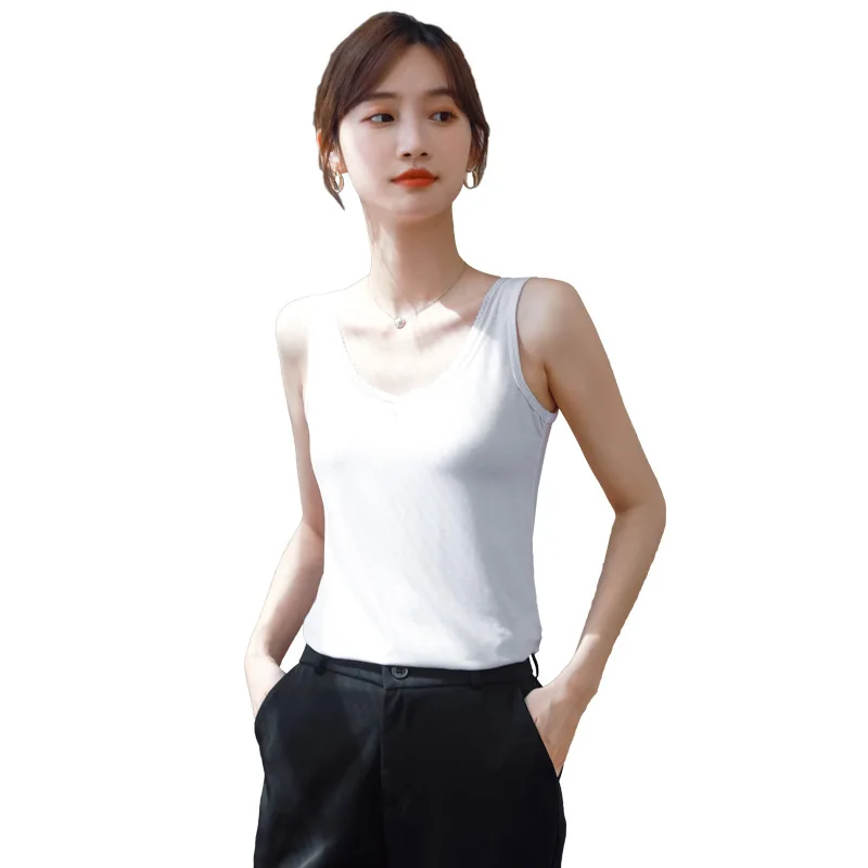 

Free Shipping Women'S Jersey Tank Tops Cotton Tank Top Women White Crop Top