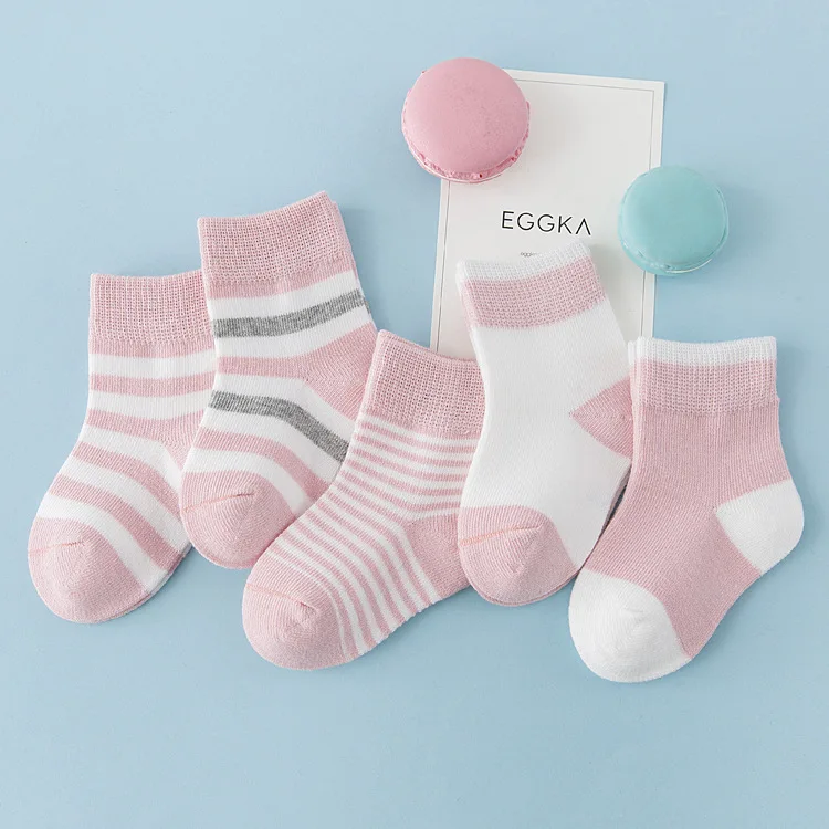 

autumn infant cotton toddler kids children cute children's crew baby socks with stripe