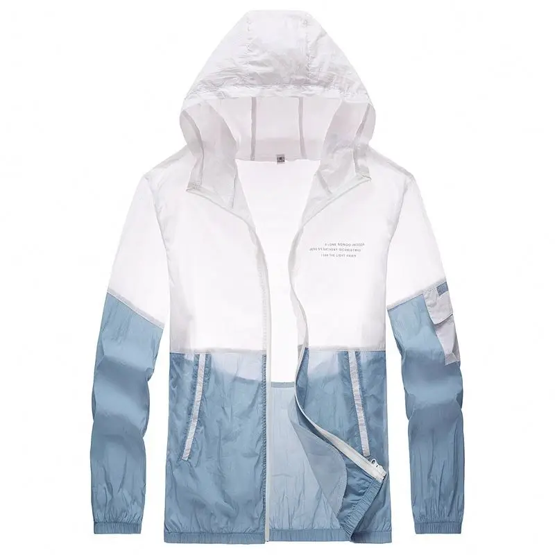 

Custom Men's Jacket Sun Protection Clothing Summer Thin Wind Shield Men's Outdoor Sports Breathable Quick-drying Jacket, As pictures