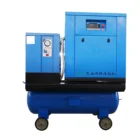 3.7kw 5.5hp オールインワンポータブル小さなオイルフリースクロール空気圧縮機空気レシーバ、空気乾燥機とフィルター