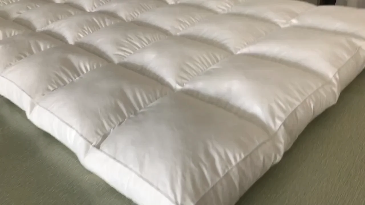 White Duck Down Feather Bed Mattress Pad Mattress Topper Buy Mattress