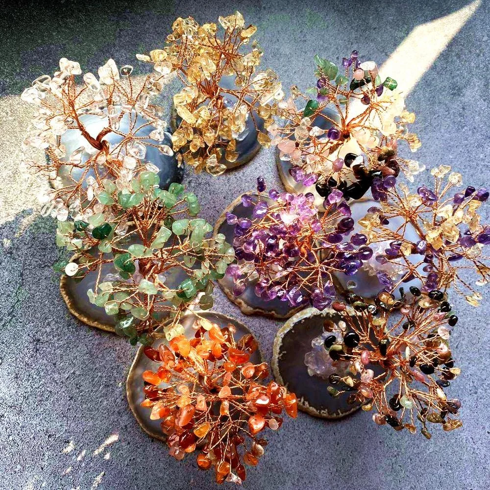 Wholesale Natural Crystal Healing Tree Reiki Gemstone Crystal Money