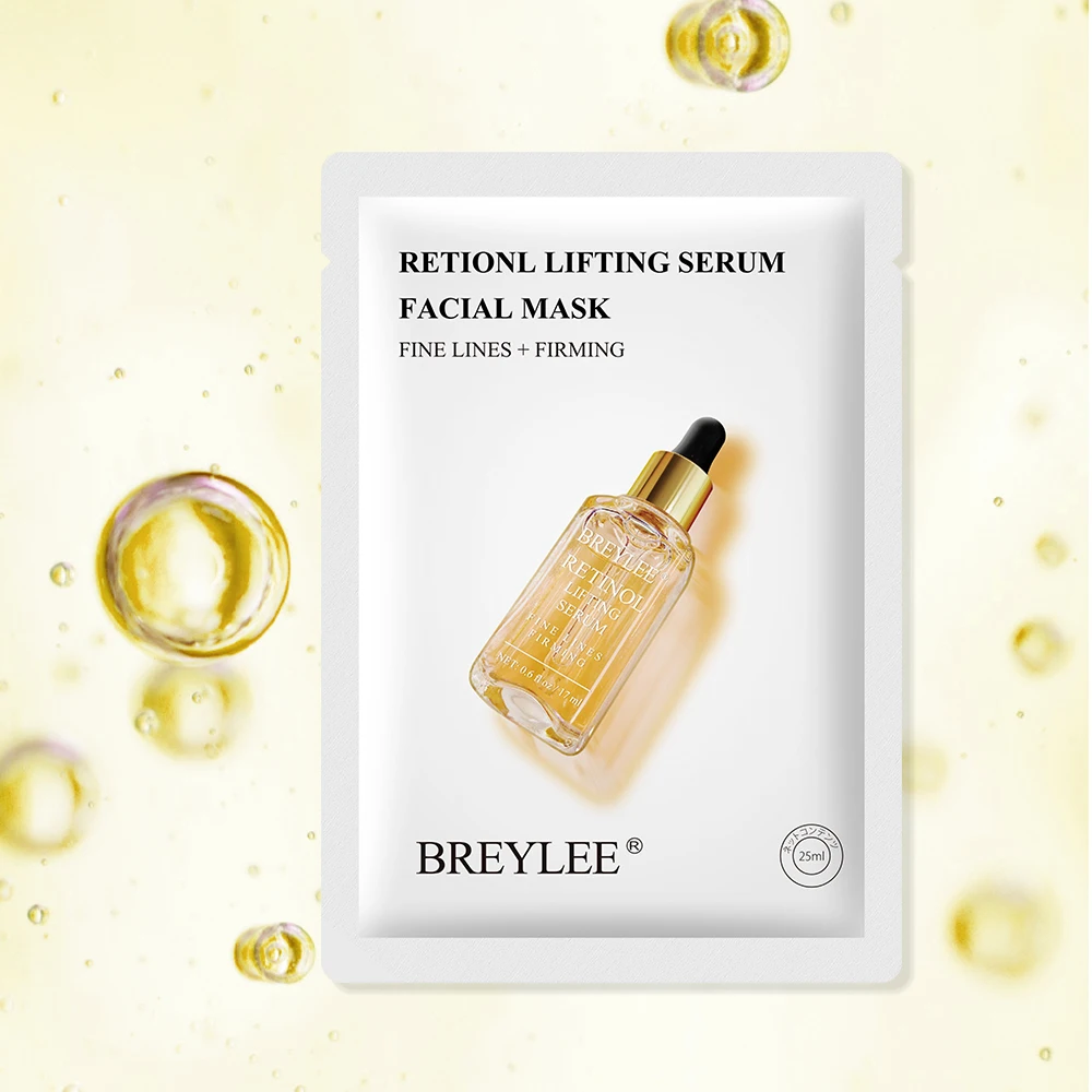 

BREYLEE Wholesale Retinol Serum Facial Anti Wrinkle Firming Skin Beauty Face Sheet Mask