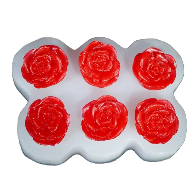 

Well-designed food-grade rose flower type silicone mold manufacturing silicone, White