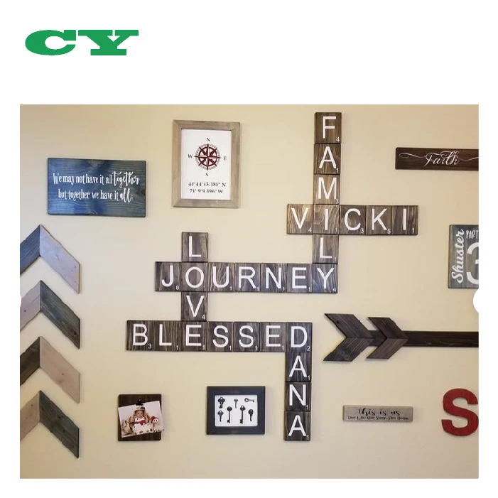 Wooden Scrabble Tiles Wall Art Large Scrabble Tiles 2.5" Scrabble